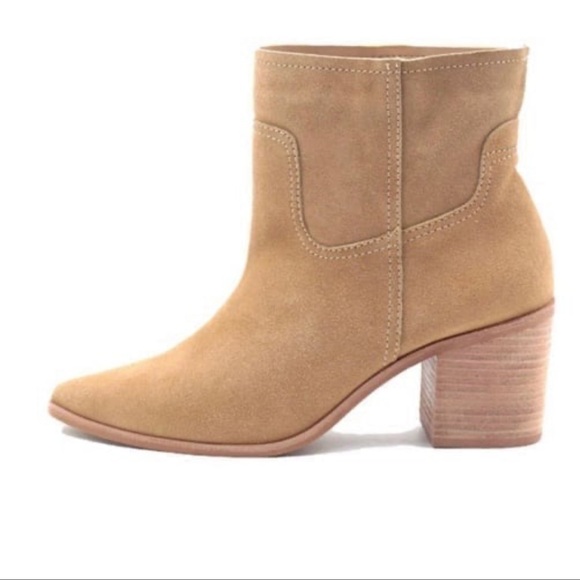 🆕KAANAS Women’s Tan leather “Pigato” pointed-toe Heeled Boots❤️11M❤️MSRP:$140 - Picture 3 of 5